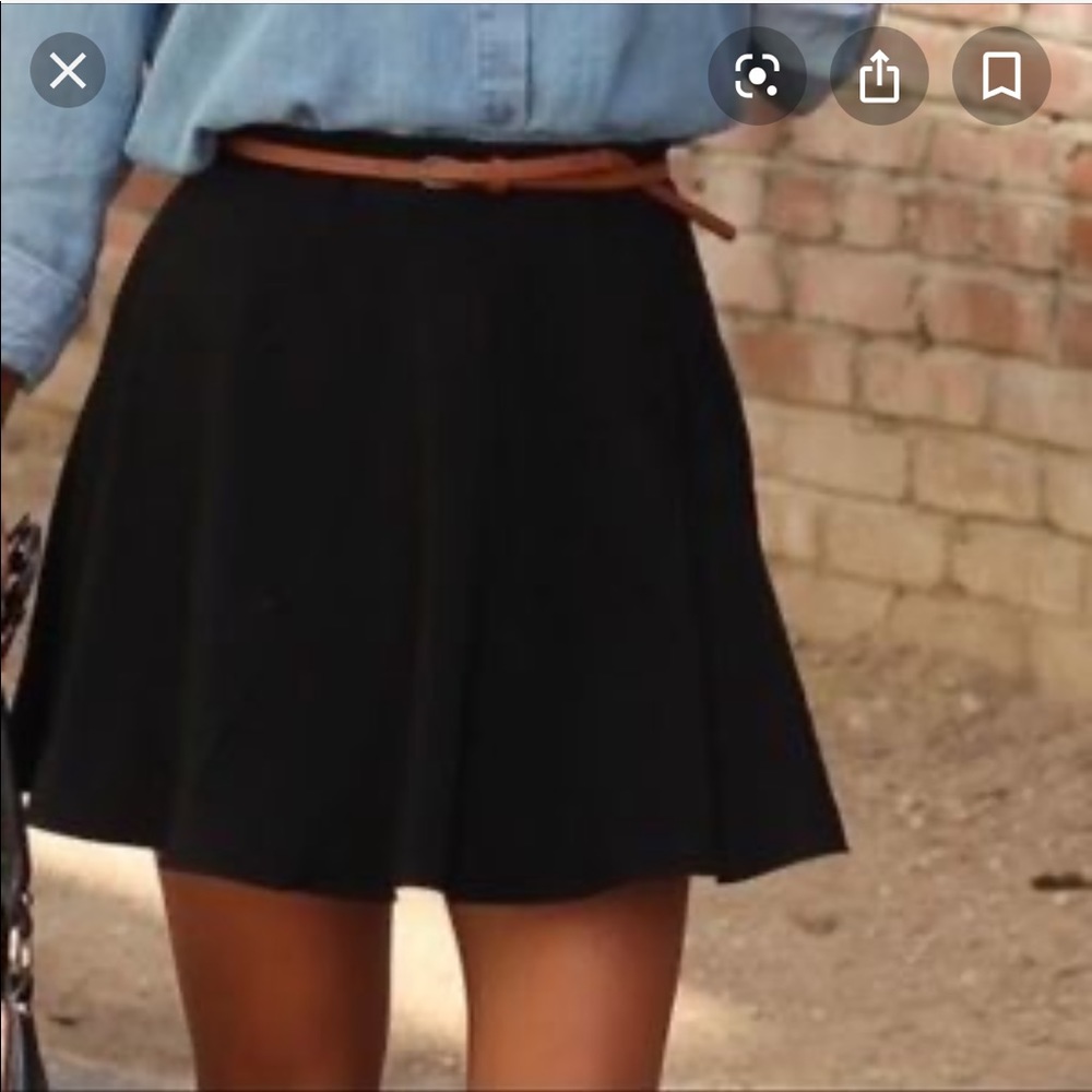 Nordstrom Hinge Black Drape Skirt Medium